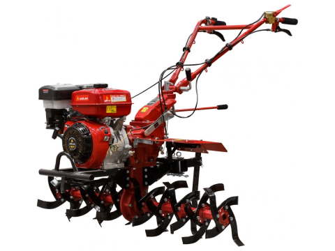 Культиватор бензиновый ASILAK SL-186L колеса 6.50-12 (18 л.с., 4 скорости вперёд - ПОНИЖЕННАЯ СКОРОСТЬ, шир. 135 см,  колеса 6.50-12, без ВОМ, передач