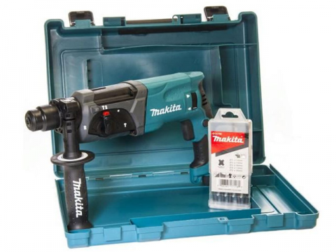 Перфоратор MAKITA HR 2470 X15 в чем. + набор буров (780 Вт, 2.7 Дж, 3 реж., патрон SDS-plus, вес 2.6 кг) Перфоратор MAKITA HR 2470 X15 в чем. + набор буров (780 Вт, 2.7 Дж, 3 реж., патрон SDS-plus, вес 2.6 кг)