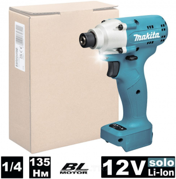 Аккум. шуруповерт MAKITA TD 112 DMZ в кор. (12.0 В, БЕЗ АККУМУЛЯТОРА, 2 скор., 135 Нм, шурупы до 14 мм)