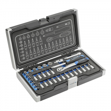 Набор инструментов Hoegert Technik 34 шт., 1/4", HT1R464 Набор инструментов Hoegert Technik 34 шт., 1/4", HT1R464