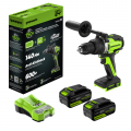 Дрель-шуруповерт ударная аккумуляторная Greenworks GD24DD140 24V (2хАКБ4Ач и ЗУ)