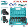Набор ударных головок 1/2 " TOTAL THKISD12203L (20 шт) Набор ударных головок 1/2 " TOTAL THKISD12203L (20 шт)
